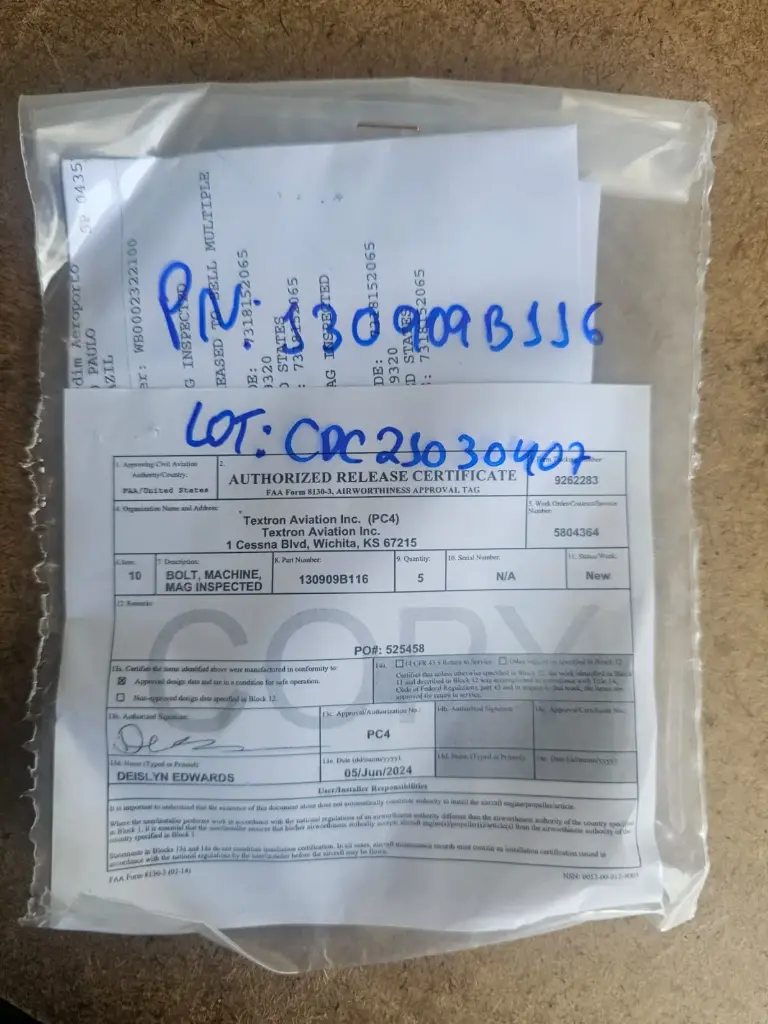 130909B116 BOLT