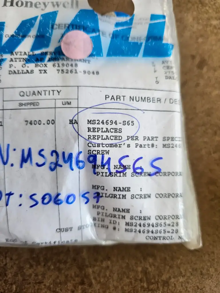 MS24694S65 SCREW