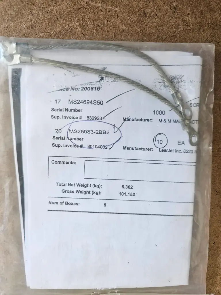MS25083-2BB5 BONDING JUMPER
