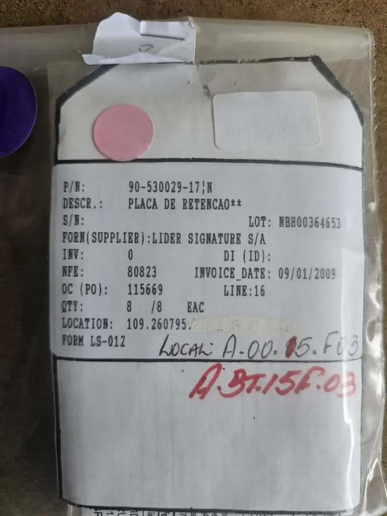 90-530029-17 PLATE RETAINER ALTERNATE FOR