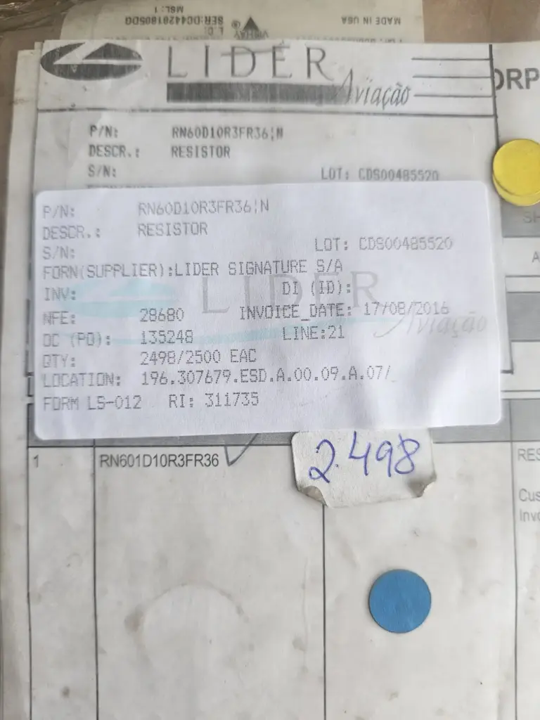 RN60D10R3FR36 RESISTOR