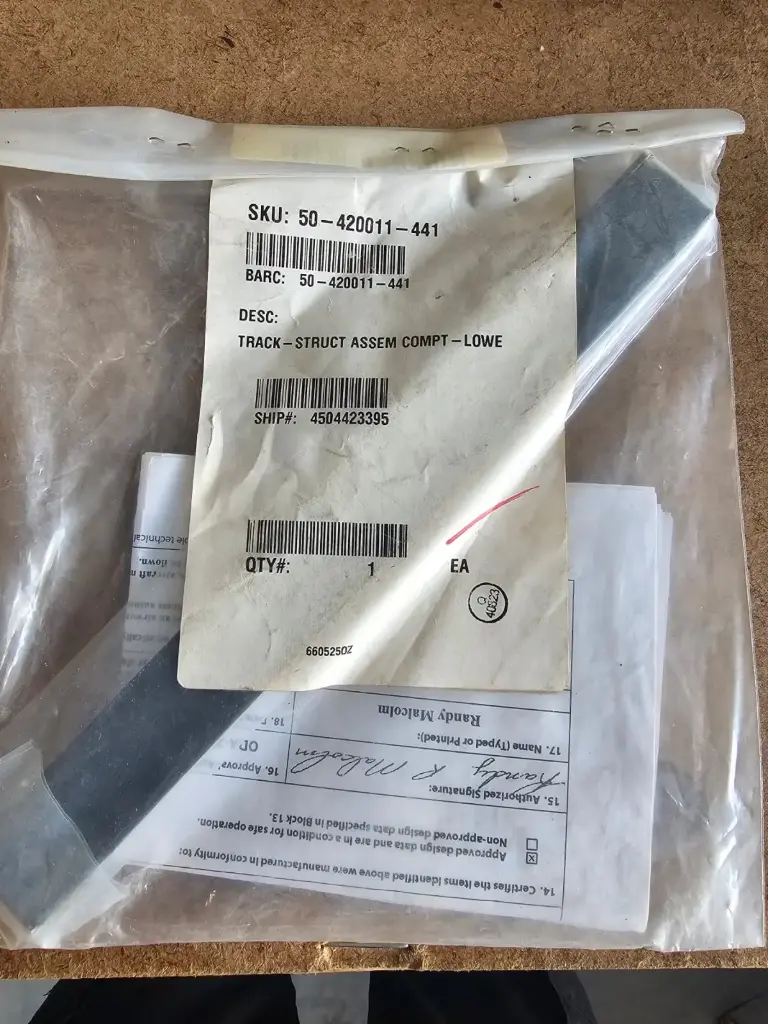 50-420011-441 TRACK-CABIN FRONT CHAIR