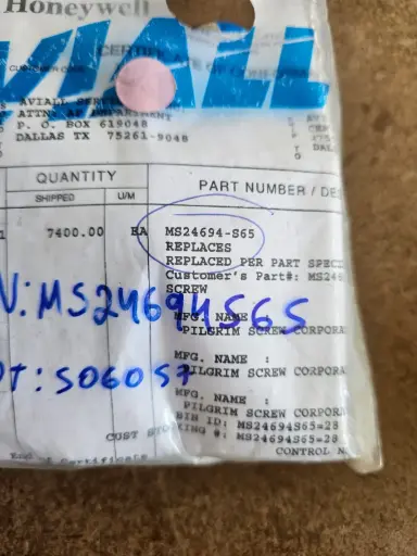 [MS24694S65] MS24694S65 SCREW
