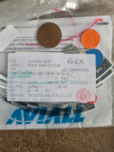 [115-8001-20] 115-8001-20 PLATE IDENT