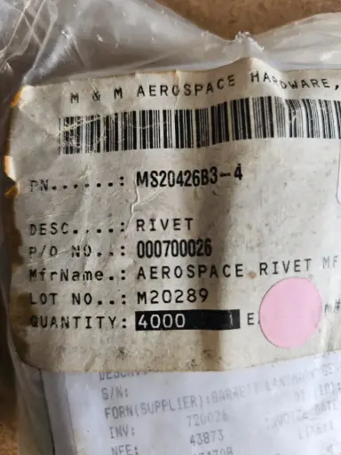 [MS20426B3-4] MS20426B3-4 RIVET
